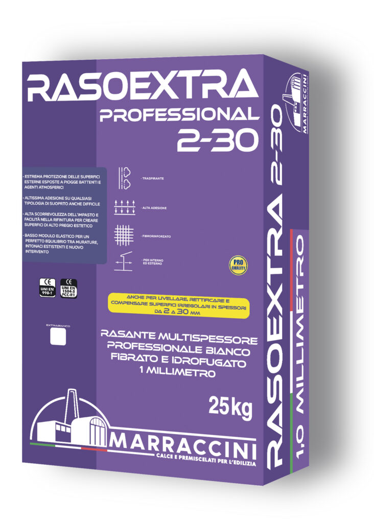 RASOEXTRA 2-30 Rasante multispessore fibrato e idrofugato 1 mm